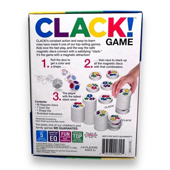 Clack! Magnetic Stacking Game For Kids and Families Ages 5+ - Picture 2 of 16